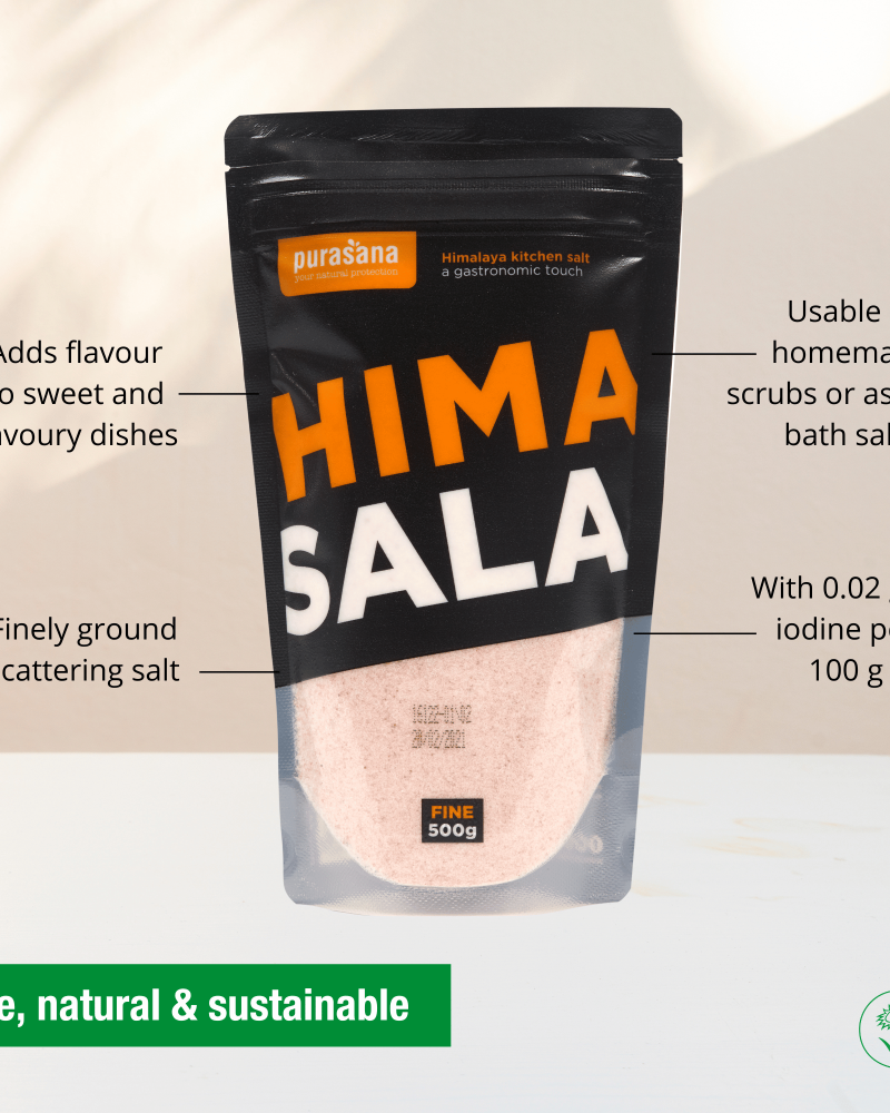 Purasana Himasala Fine Kitchen Salt bag 500gr - Image 2