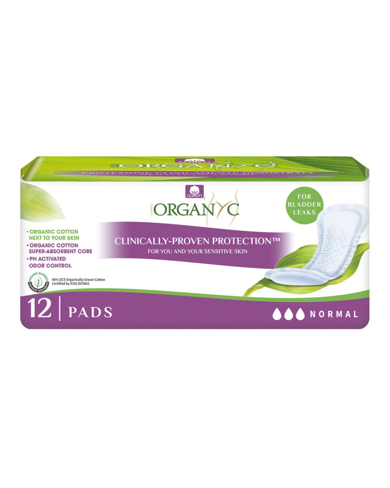 Organyc Bladder Leaks Pads Normal x12
