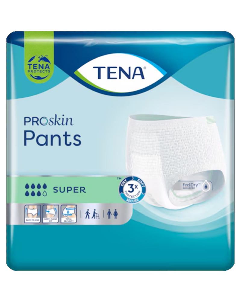 TENA PANTS PROSKIN MEDIUM SUPER 7 DROPS X 12