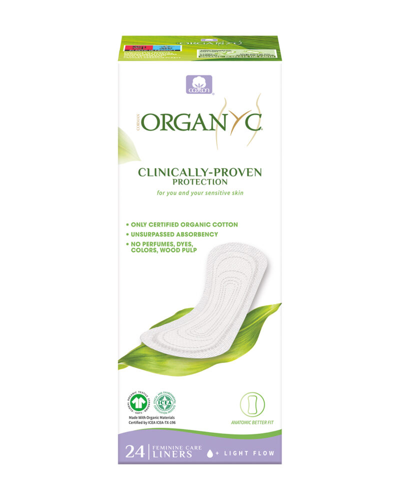Organyc Panty Liners Flat LIGHT FLOW  1+ Drops x24